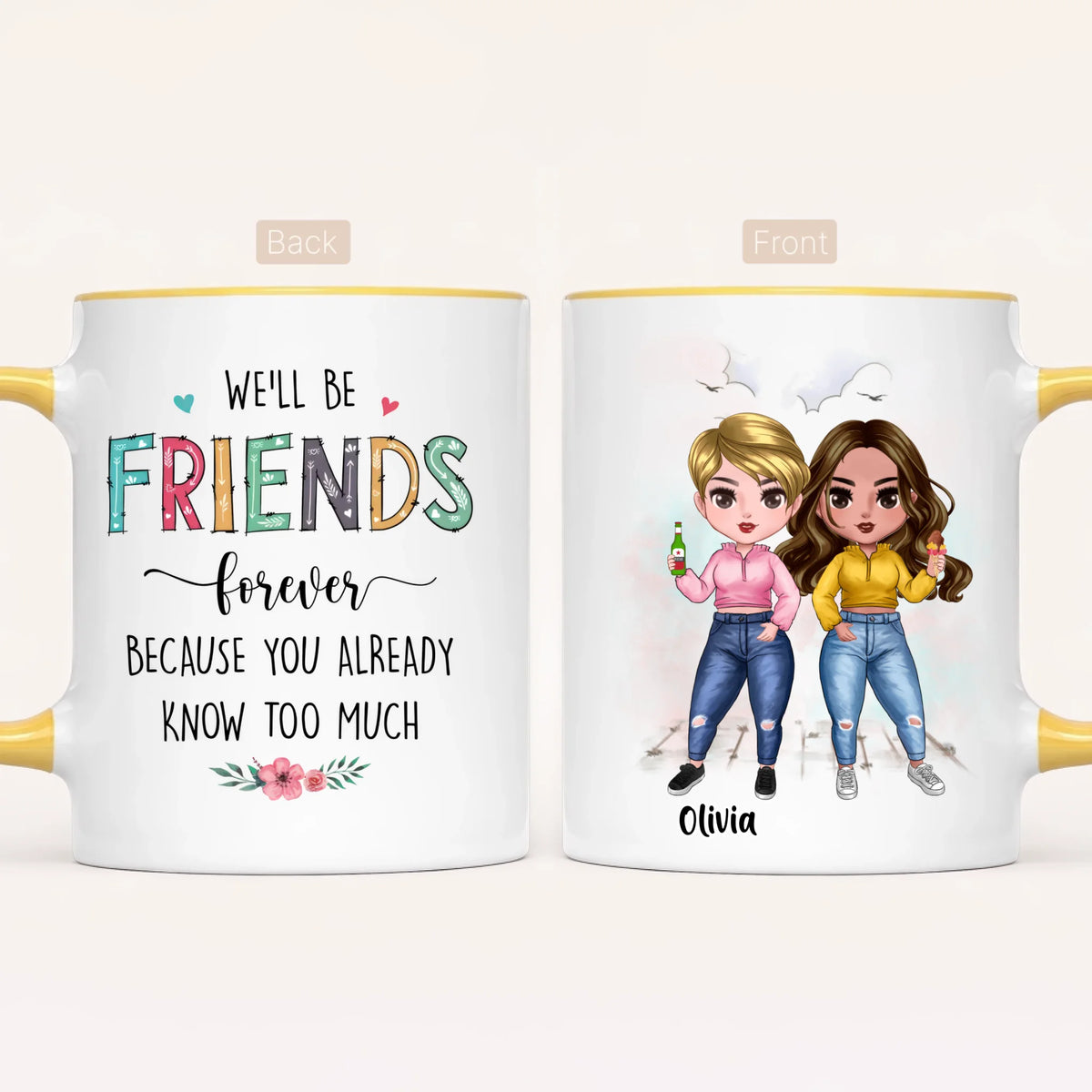 Personalised Best Friends Mug | Up to 7