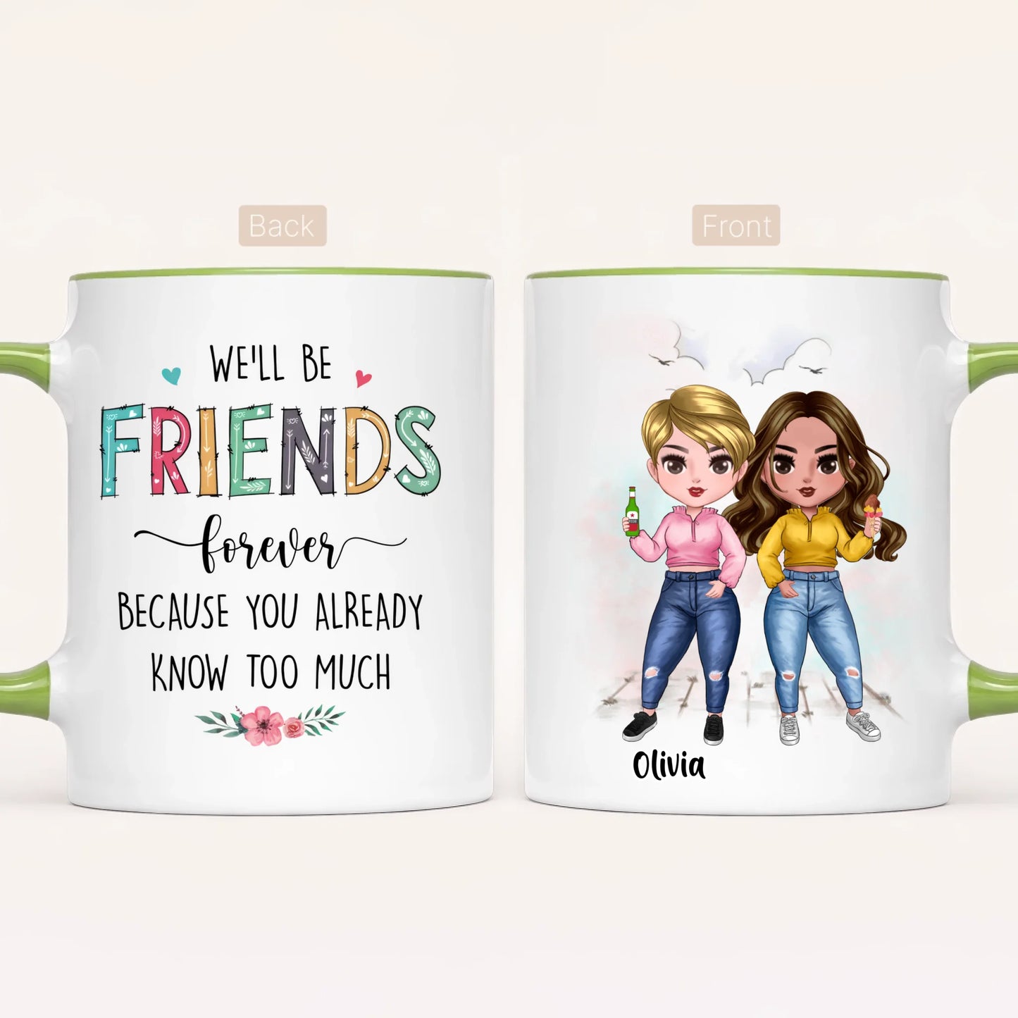 Personalised Best Friends Mug | Up to 7