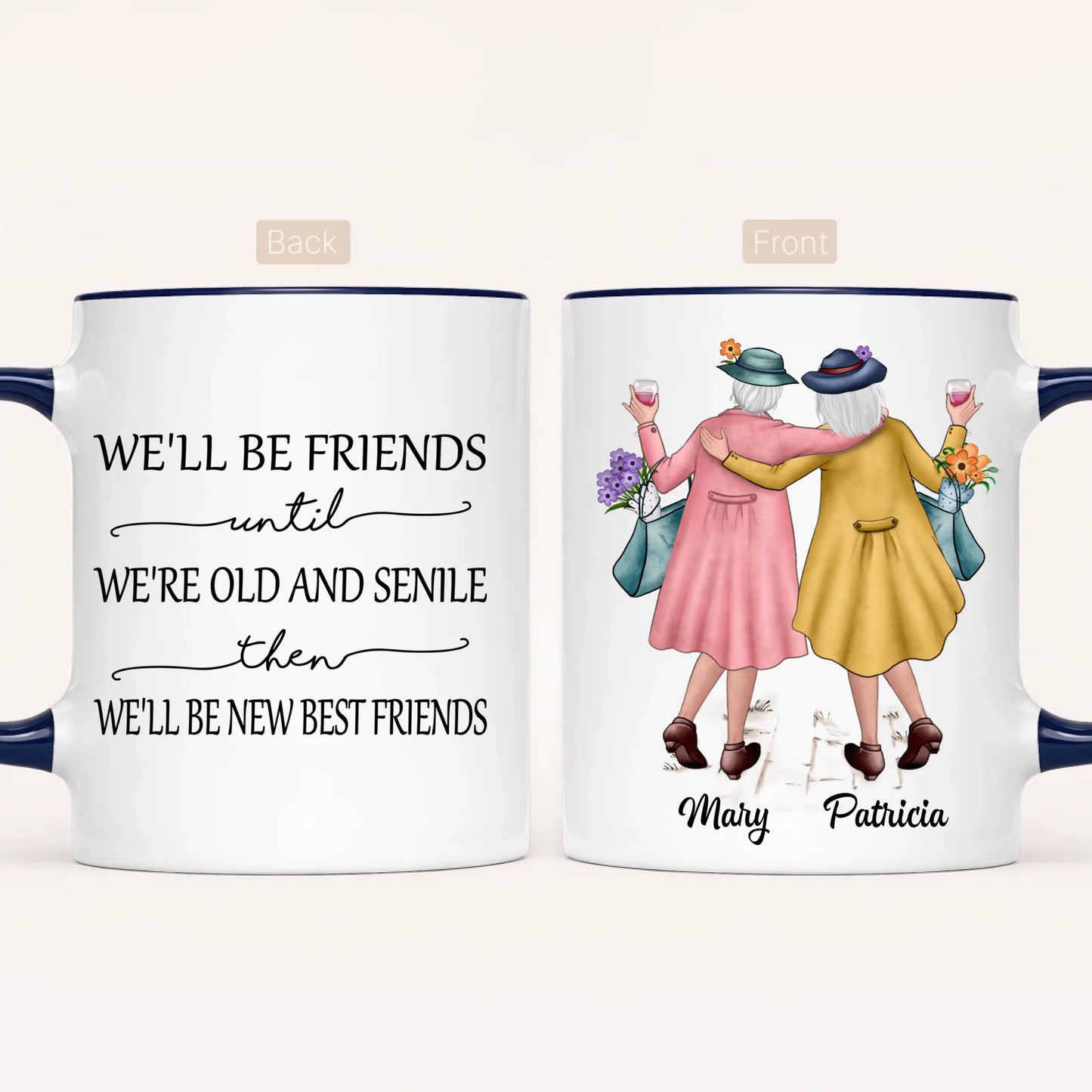 Personalised Friends Mug | Old & Senile