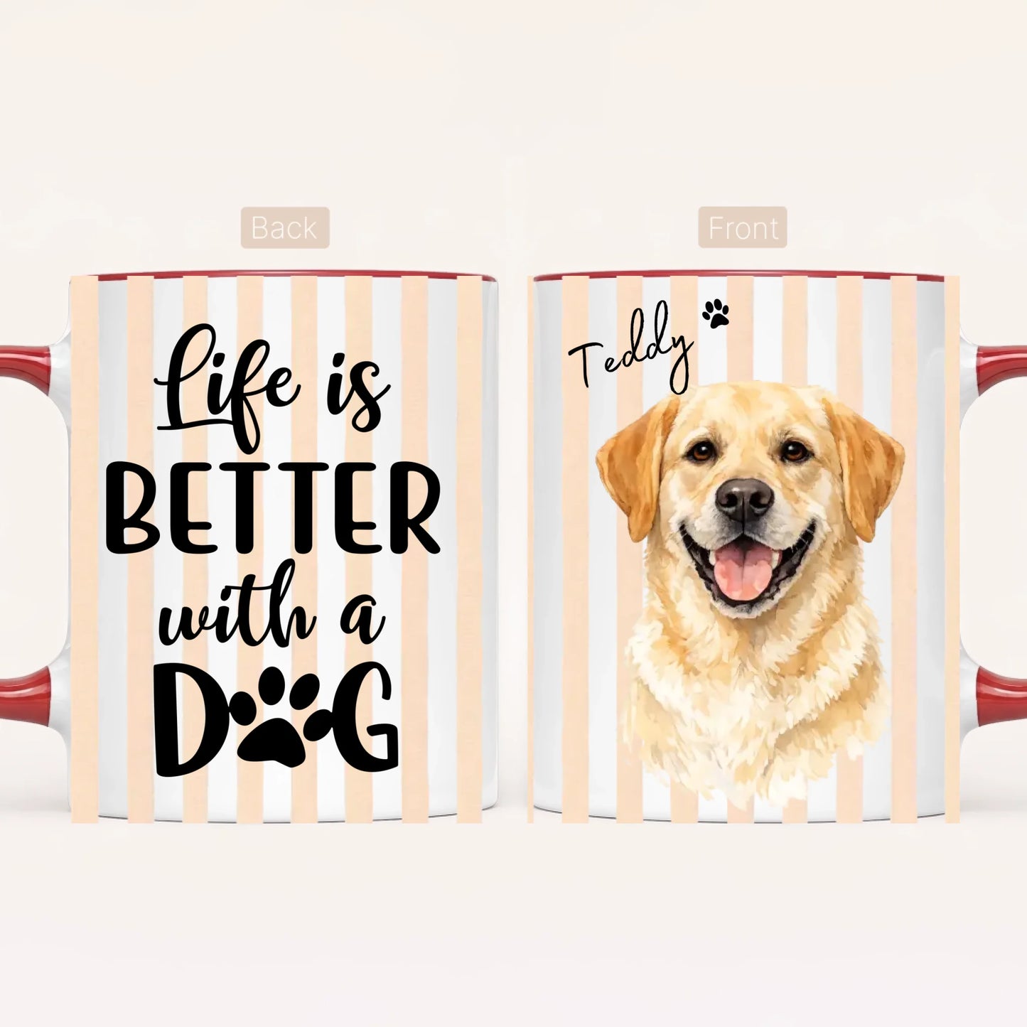 Personalised Dog Portrait Mug | Photo to Watercolour
