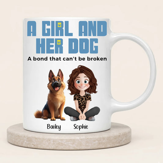 Personalised A Girl And Her Dog Mug