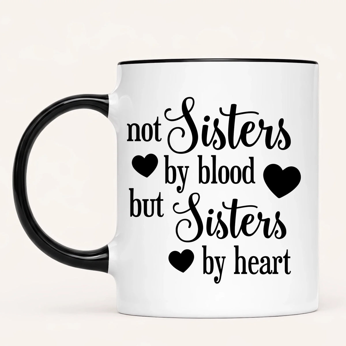 Personalised Best Friends Mug | Sisters by Heart | Up to 4