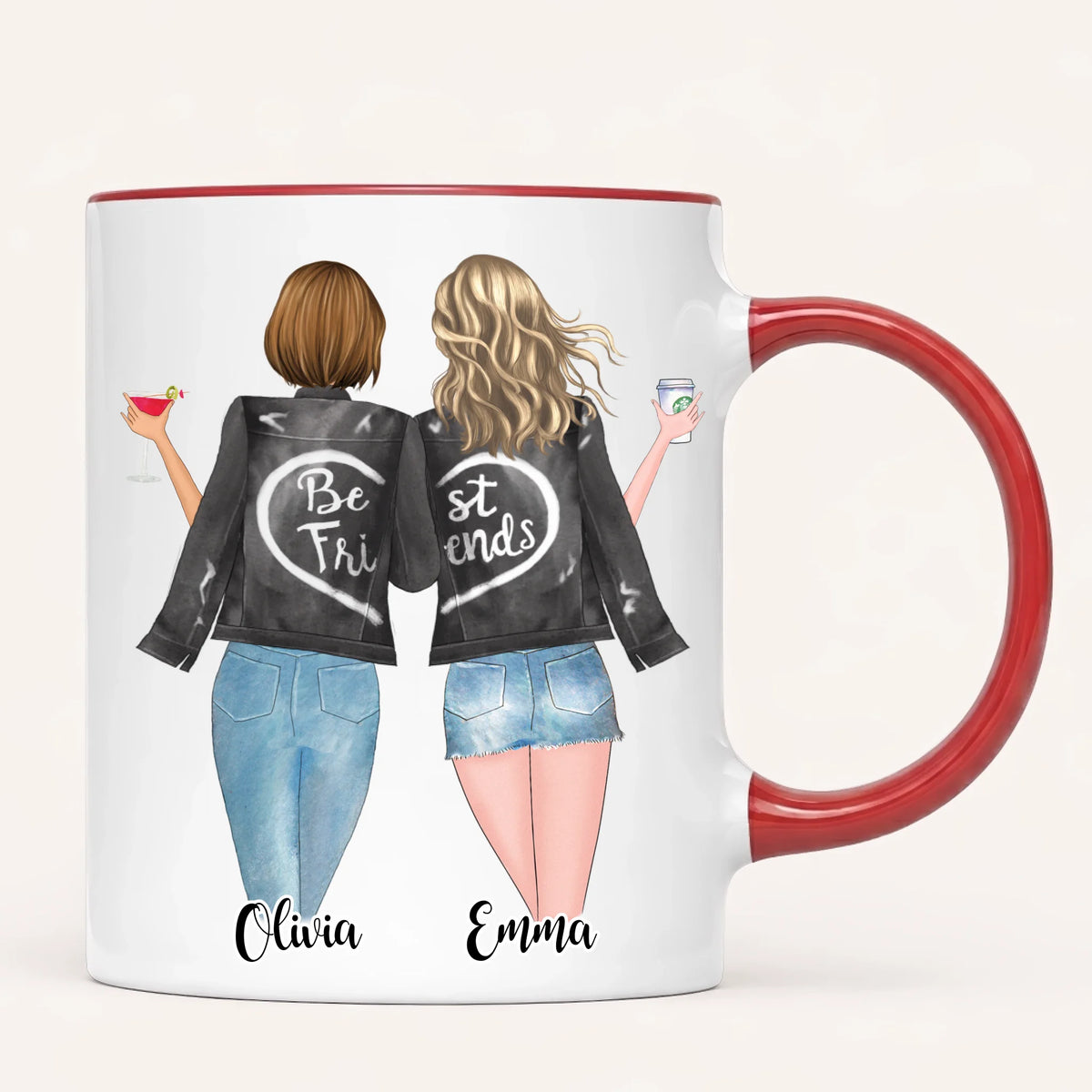 Personalised Best Friends Mug | Sisters by Heart | Up to 4