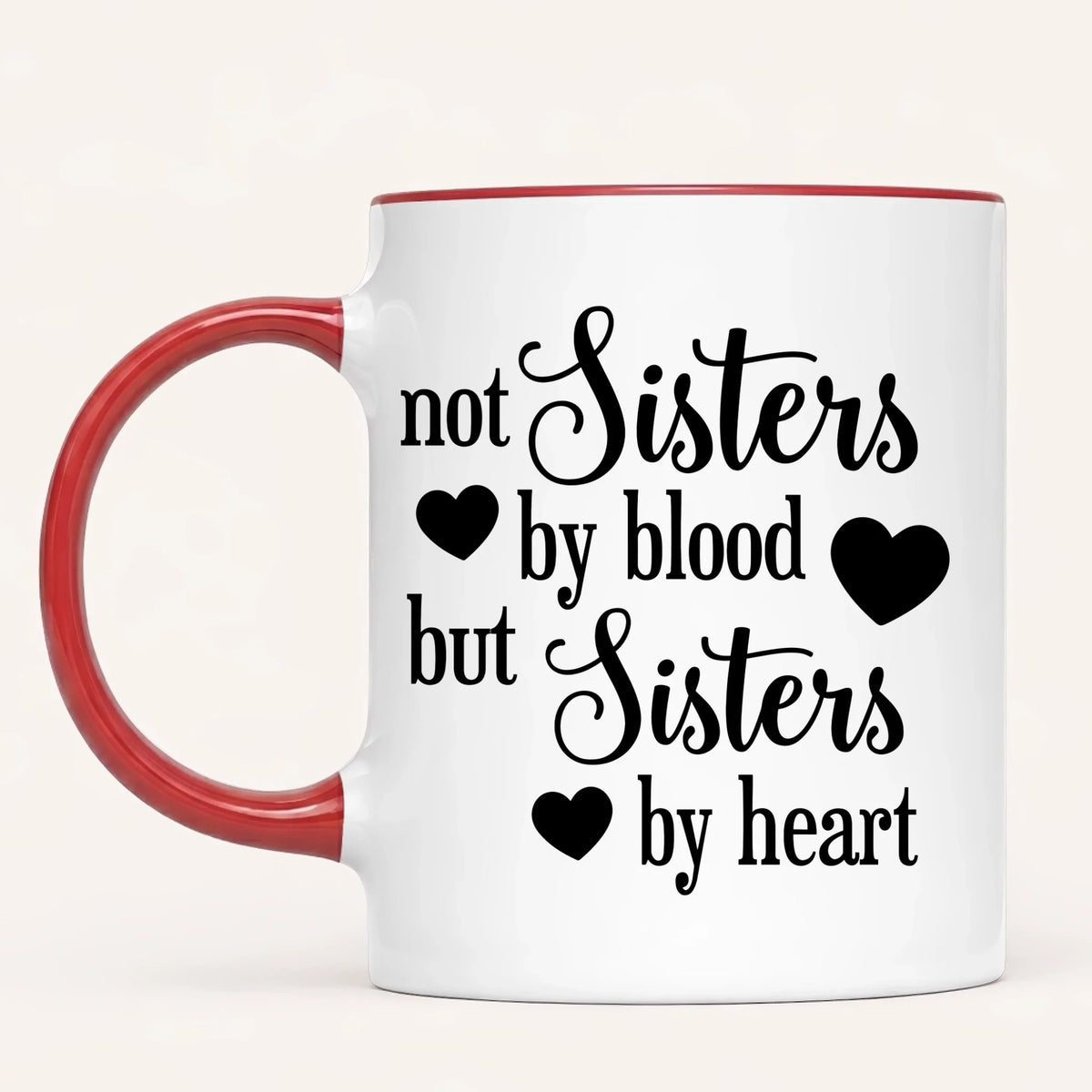 Personalised Best Friends Mug | Sisters by Heart | Up to 4