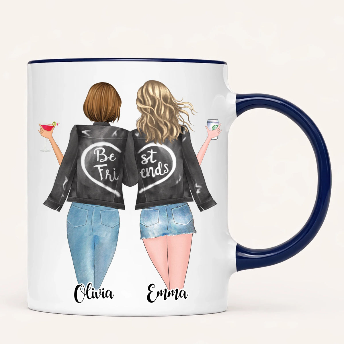 Personalised Best Friends Mug | Sisters by Heart | Up to 4