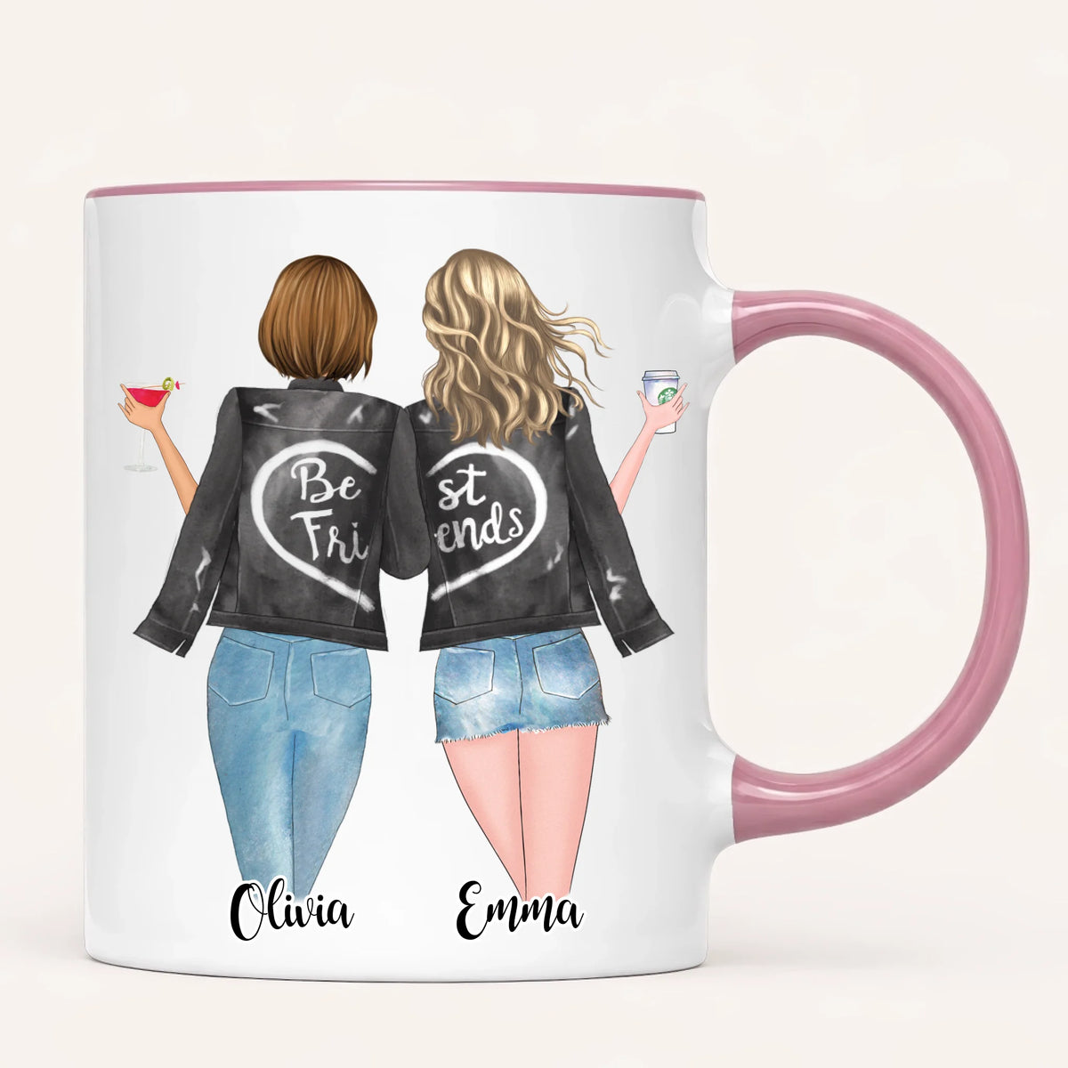 Personalised Best Friends Mug | Sisters by Heart | Up to 4