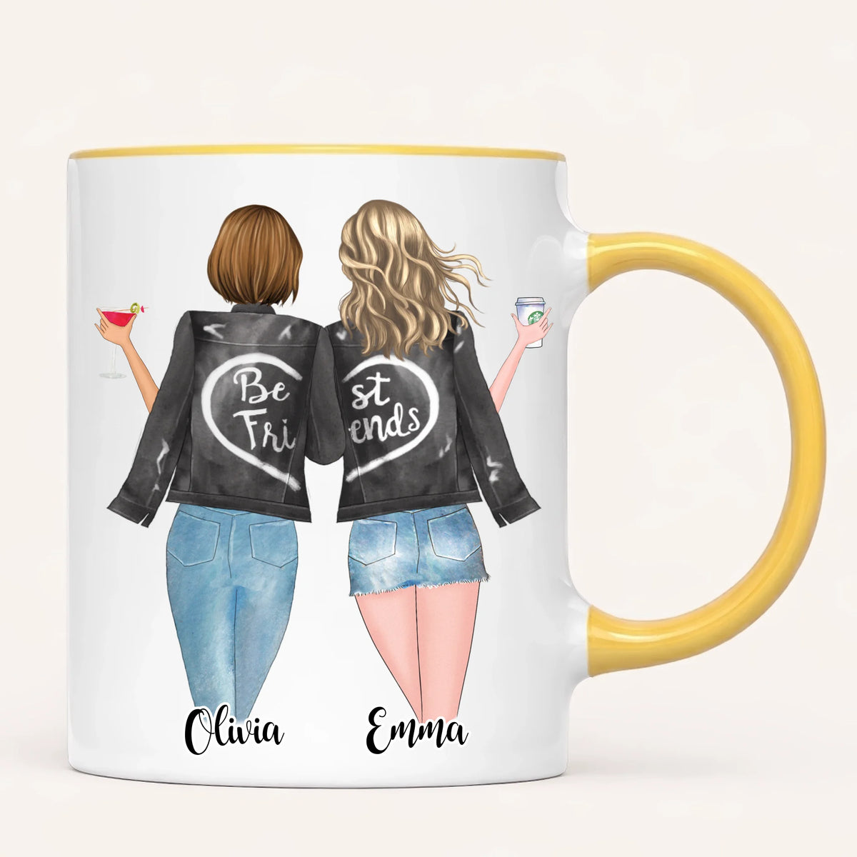 Personalised Best Friends Mug | Sisters by Heart | Up to 4