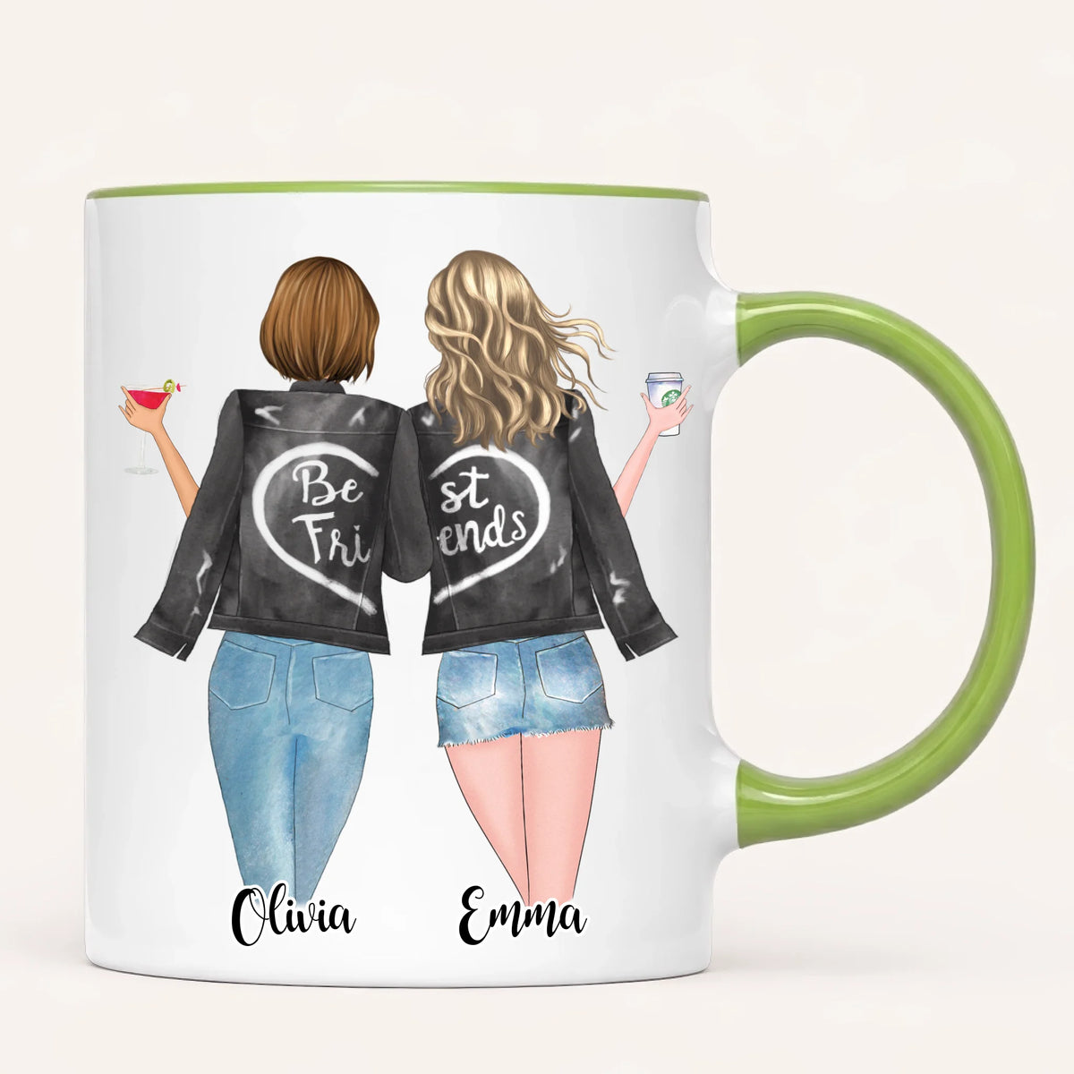 Personalised Best Friends Mug | Sisters by Heart | Up to 4