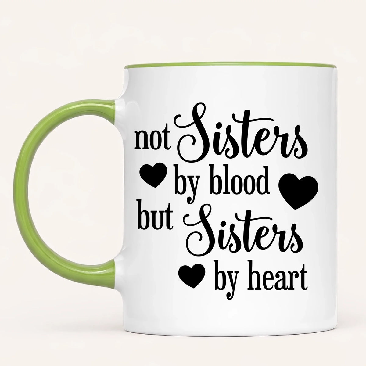 Personalised Best Friends Mug | Sisters by Heart | Up to 4
