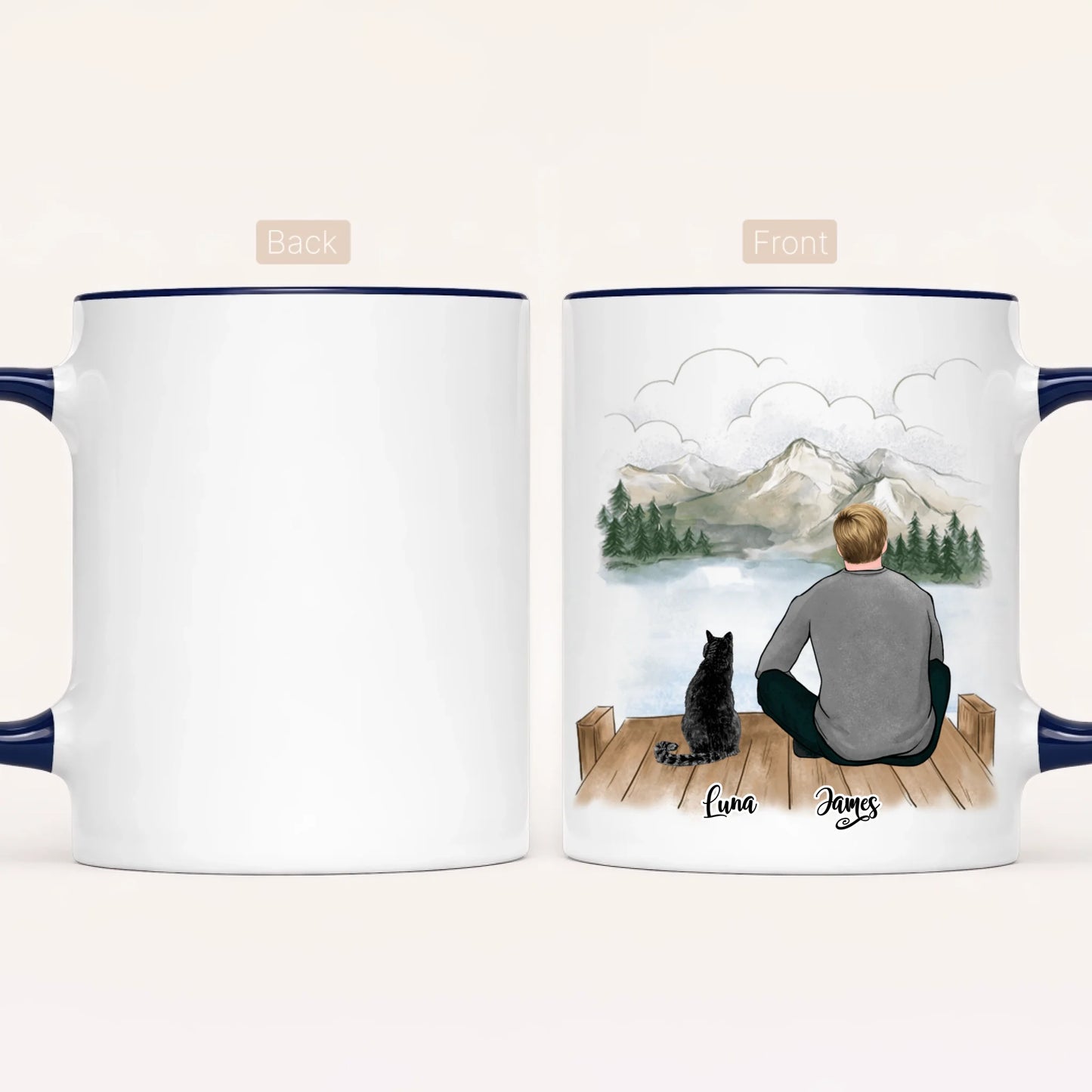 Personalised Cat Dad Mug | Up to 3