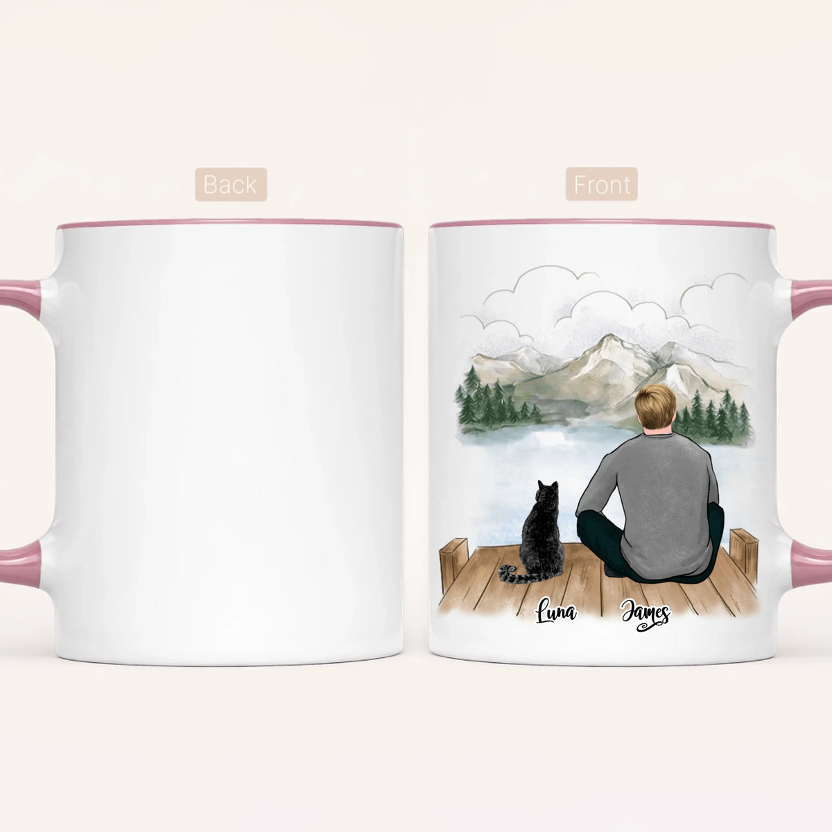 Personalised Cat Dad Mug | Up to 3