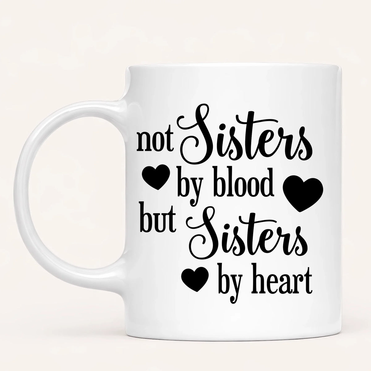 Personalised Best Friends Mug | Sisters by Heart | Up to 4