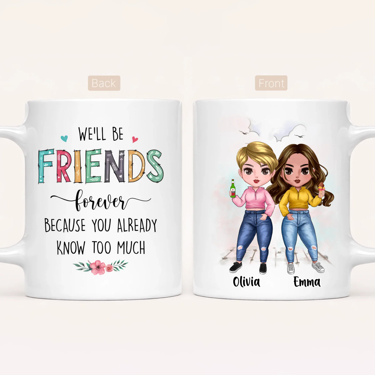 Personalised Best Friends Mug | Up to 7