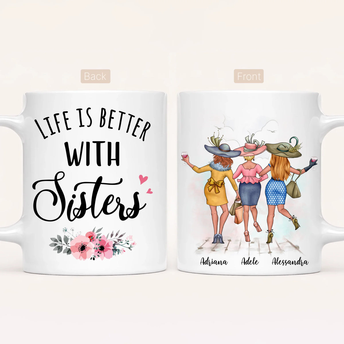 Personalised Sisters Mug | Life Is Better With Sisters