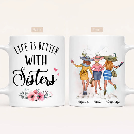 Personalised Sisters Mug | Life Is Better With Sisters