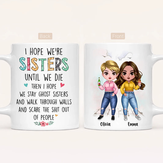 Personalised Sisters Mug | Cartoon Sisters | Up to 7