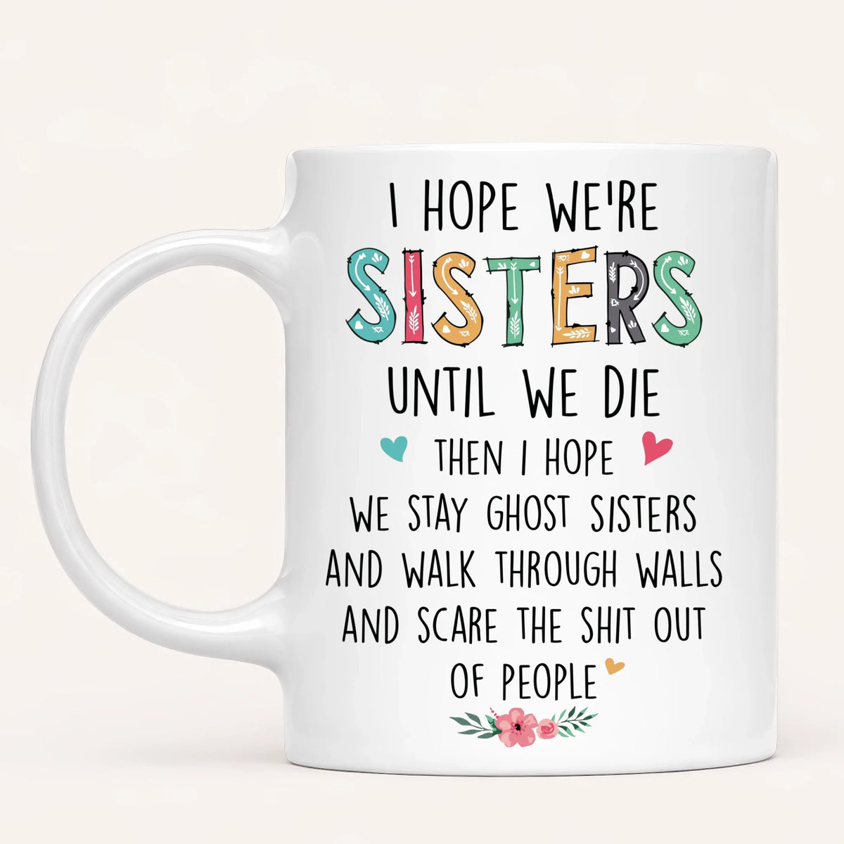 Personalised Sisters Mug | Cartoon Sisters | Up to 7