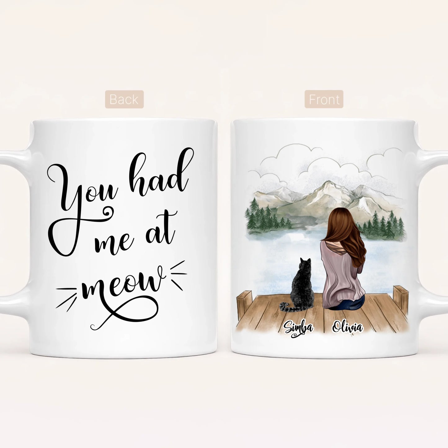 Personalised Cat Mum Mug | You Had Me at Meow
