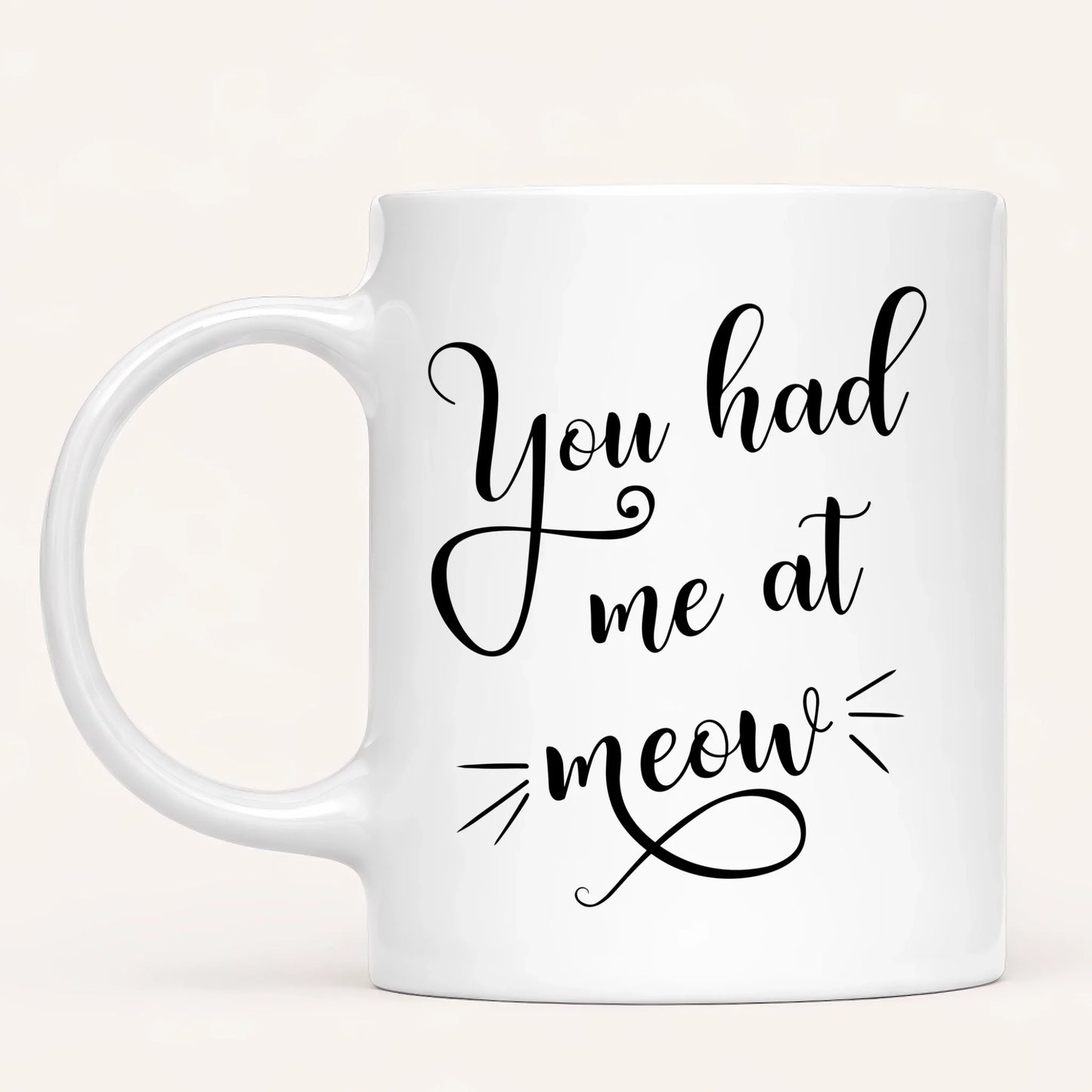 Personalised Cat Mum Mug | You Had Me at Meow