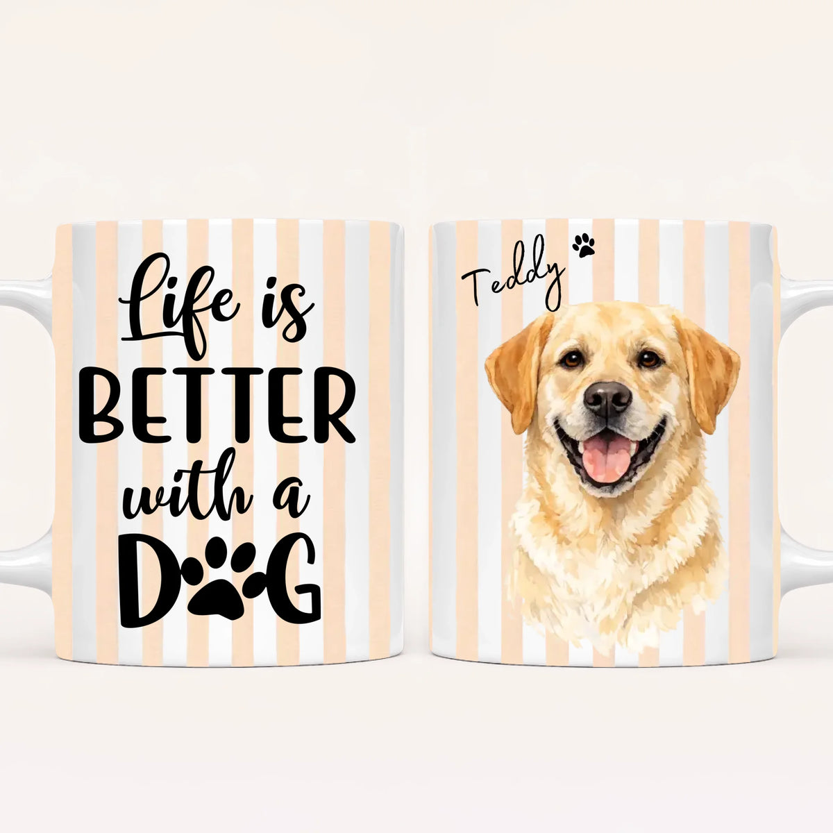 Personalised Dog Portrait Mug | Photo to Watercolour