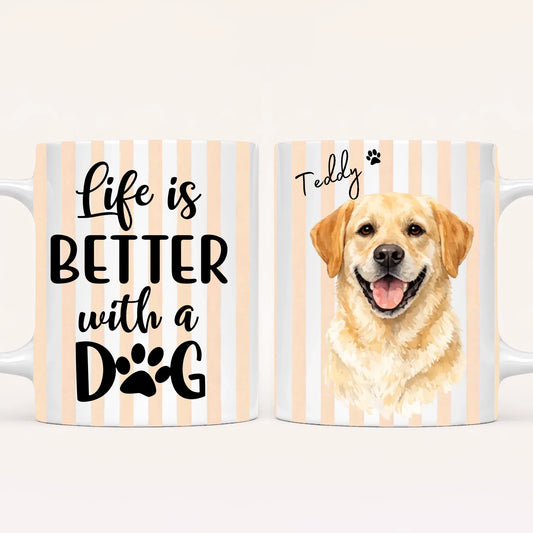 Personalised Dog Portrait Mug | Photo to Watercolour