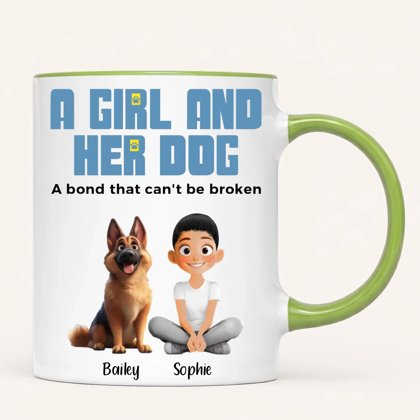 Personalised A Girl And Her Dog Mug