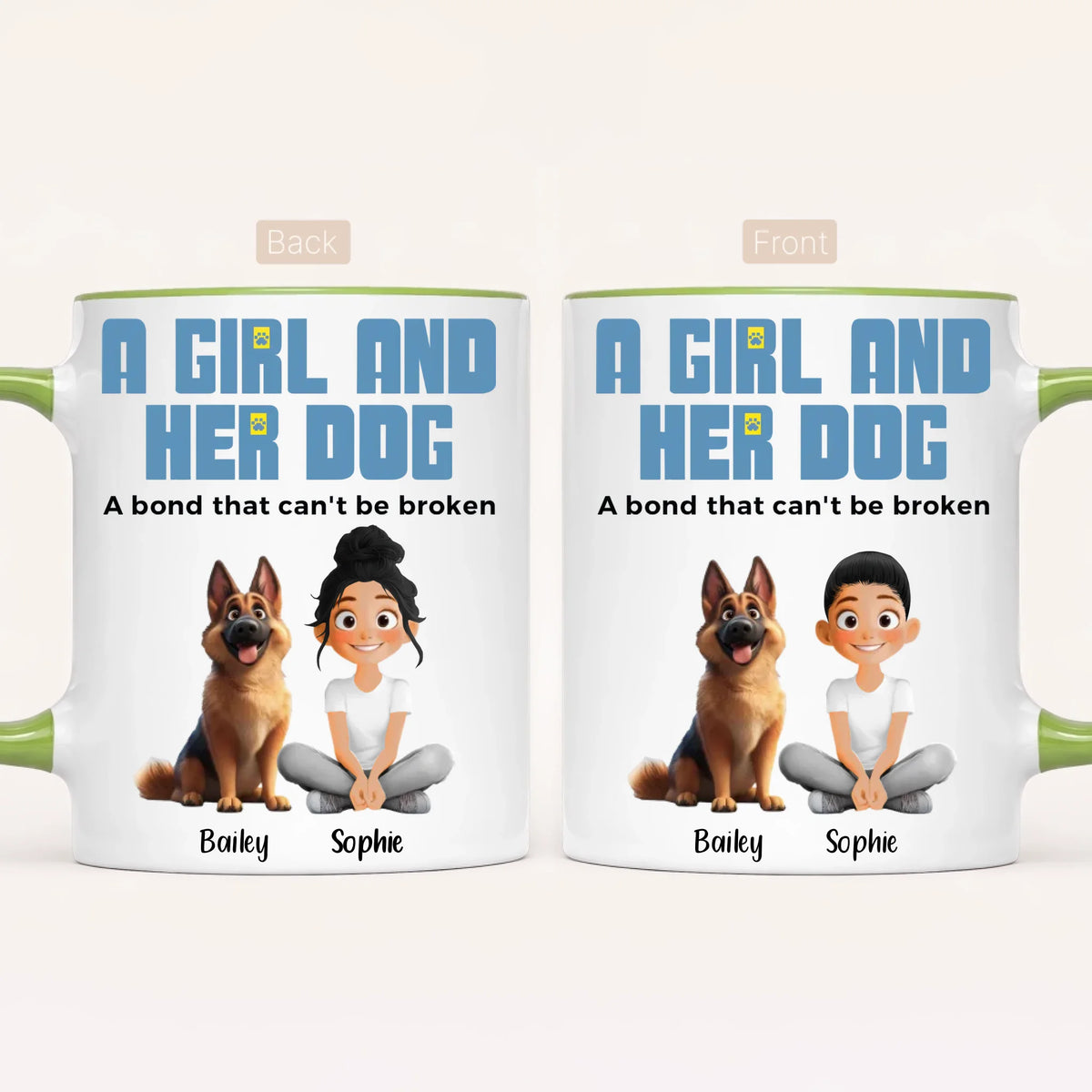 Personalised A Girl And Her Dog Mug