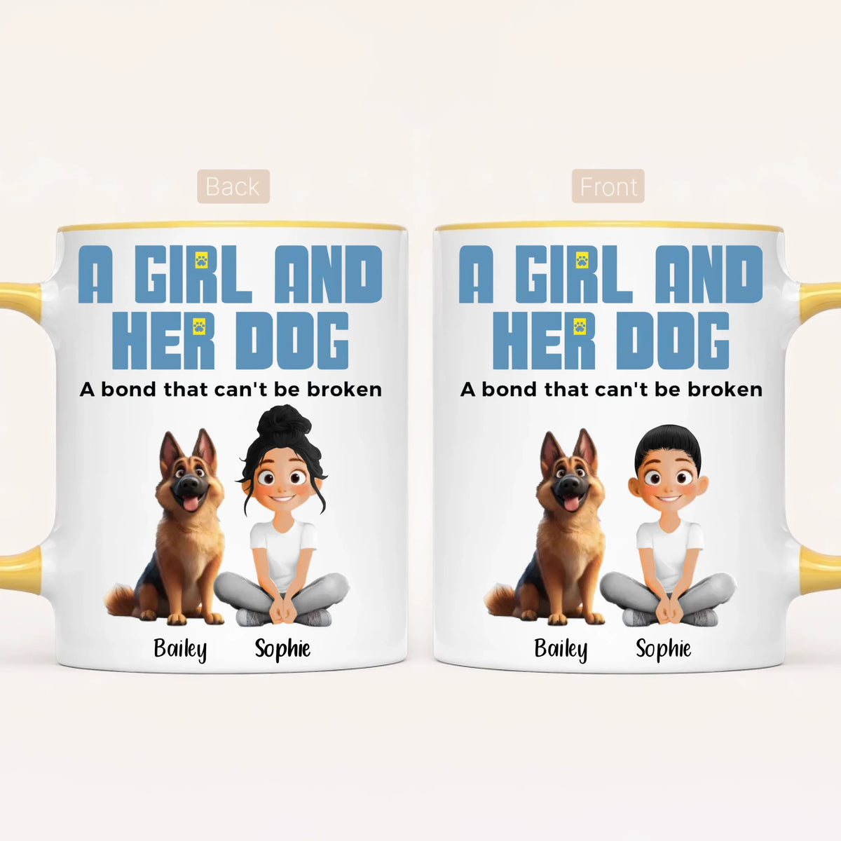 Personalised A Girl And Her Dog Mug