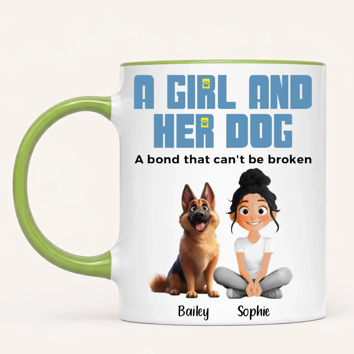 Personalised A Girl And Her Dog Mug