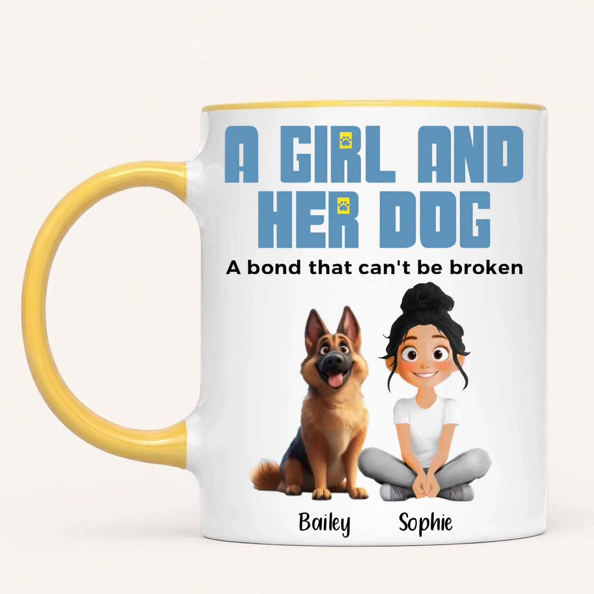 Personalised A Girl And Her Dog Mug
