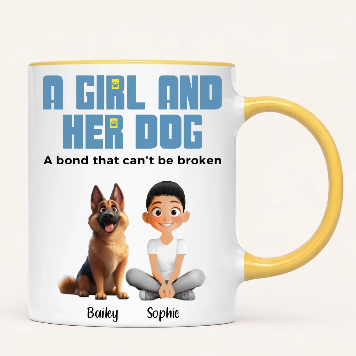 Personalised A Girl And Her Dog Mug