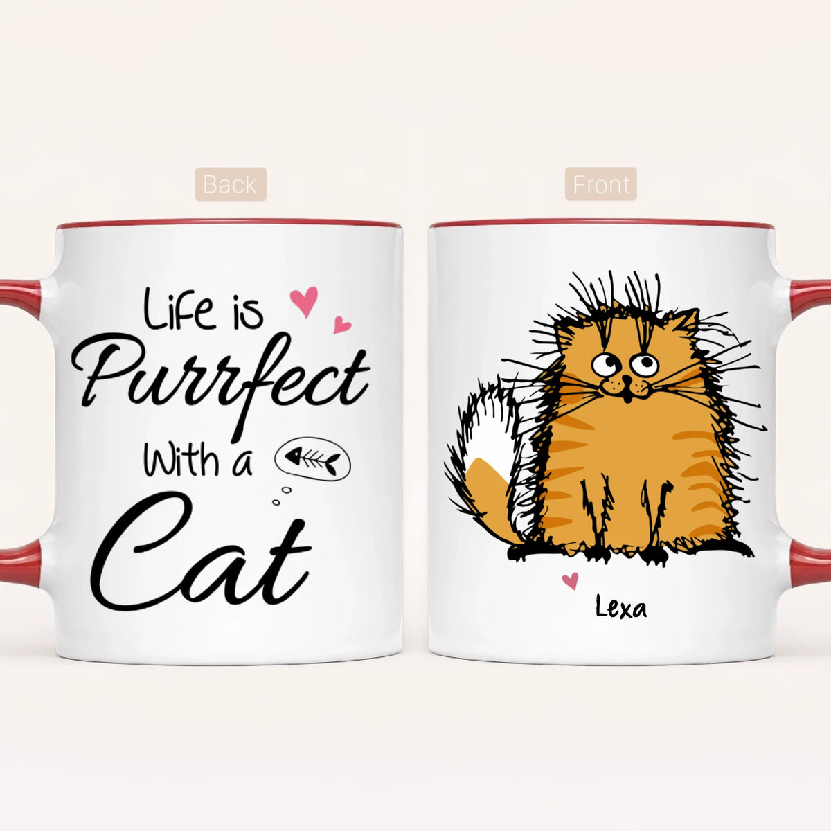 Personalised Cat Mug | Up to 7 Cats