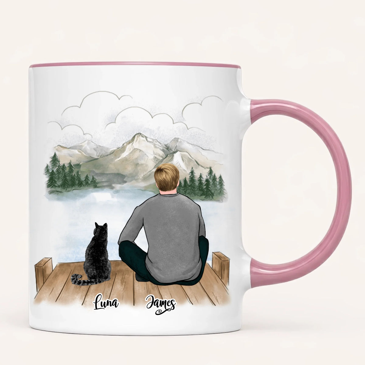 Personalised Cat Dad Mug | Up to 3
