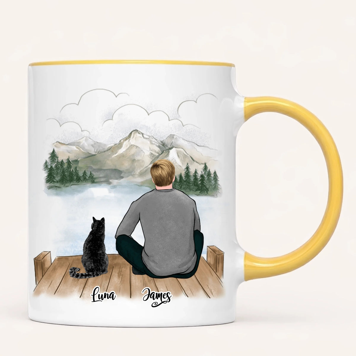 Personalised Cat Dad Mug | Up to 3