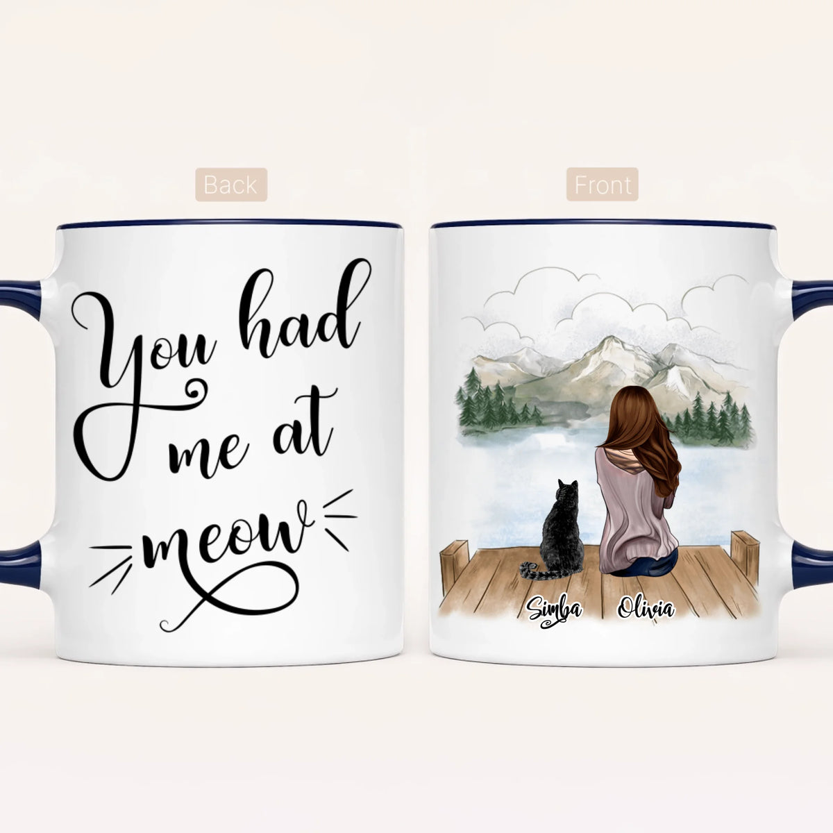 Personalised Cat Mum Mug | You Had Me at Meow