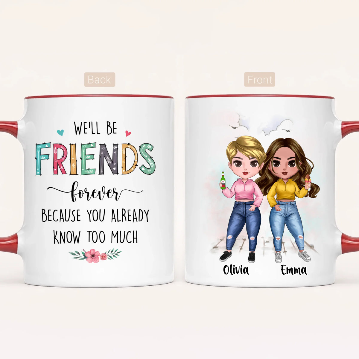 Personalised Best Friends Mug | Up to 7