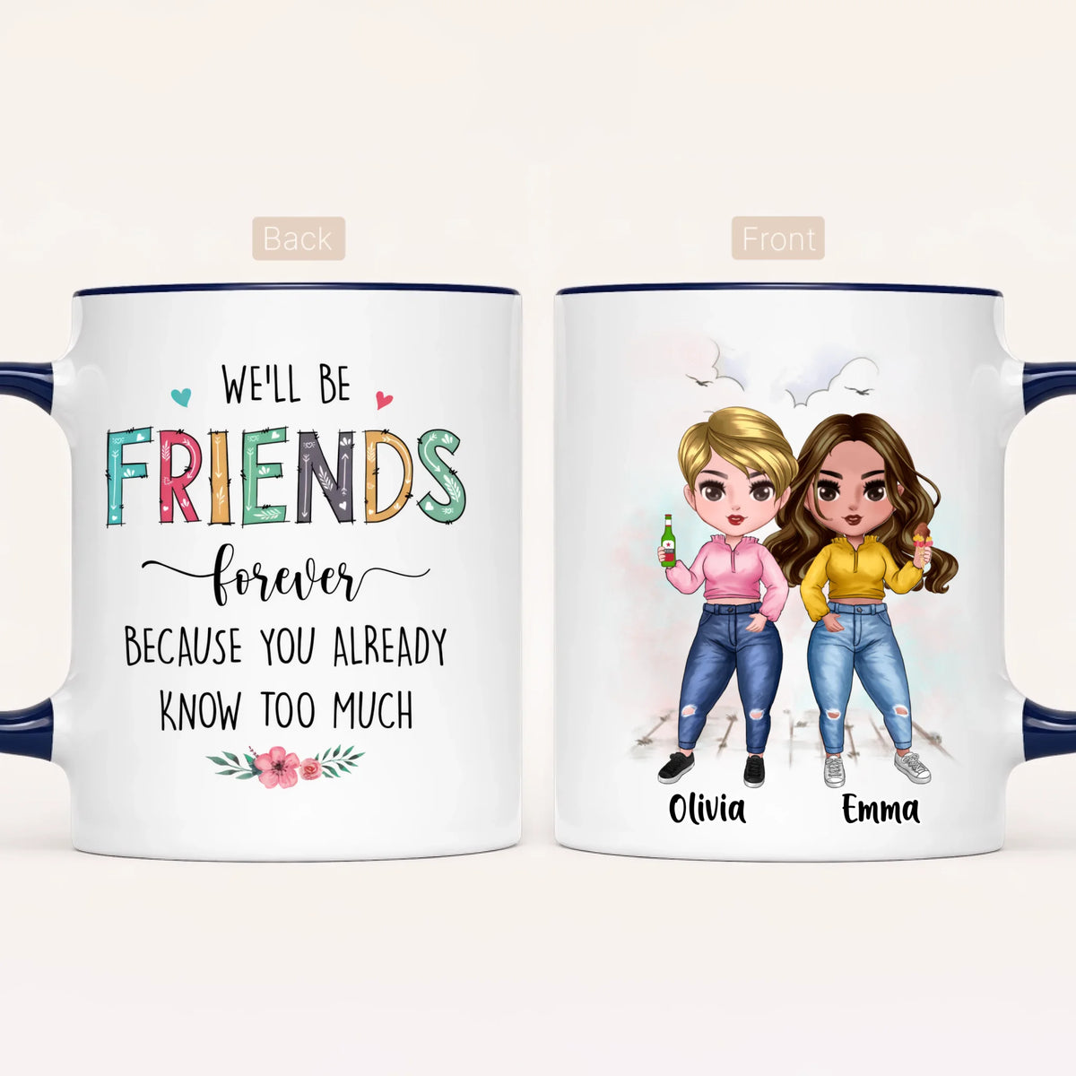 Personalised Best Friends Mug | Up to 7