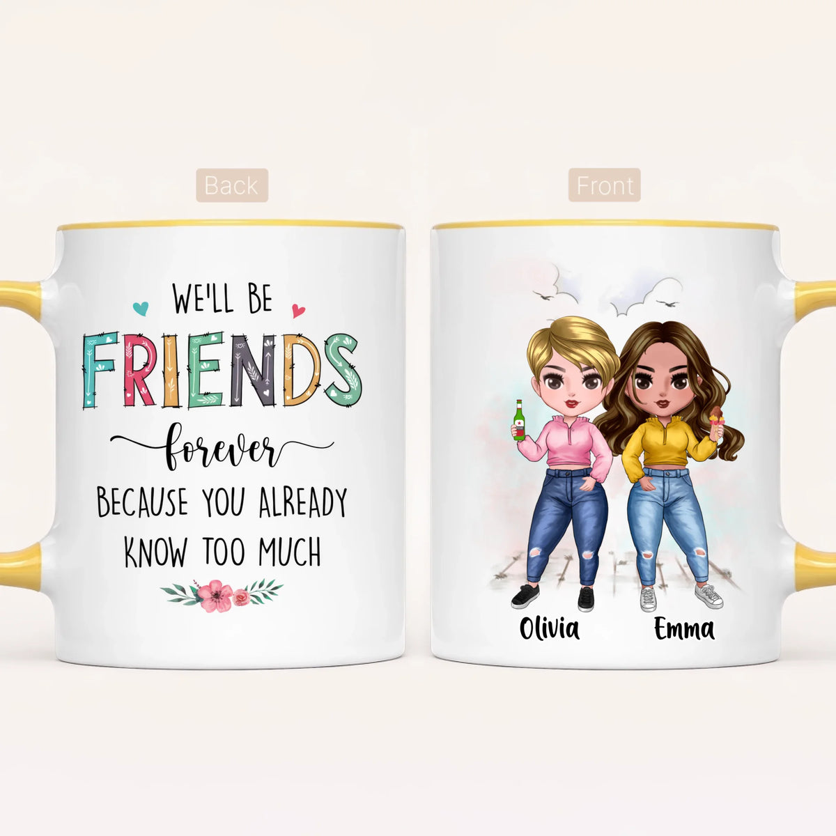 Personalised Best Friends Mug | Up to 7