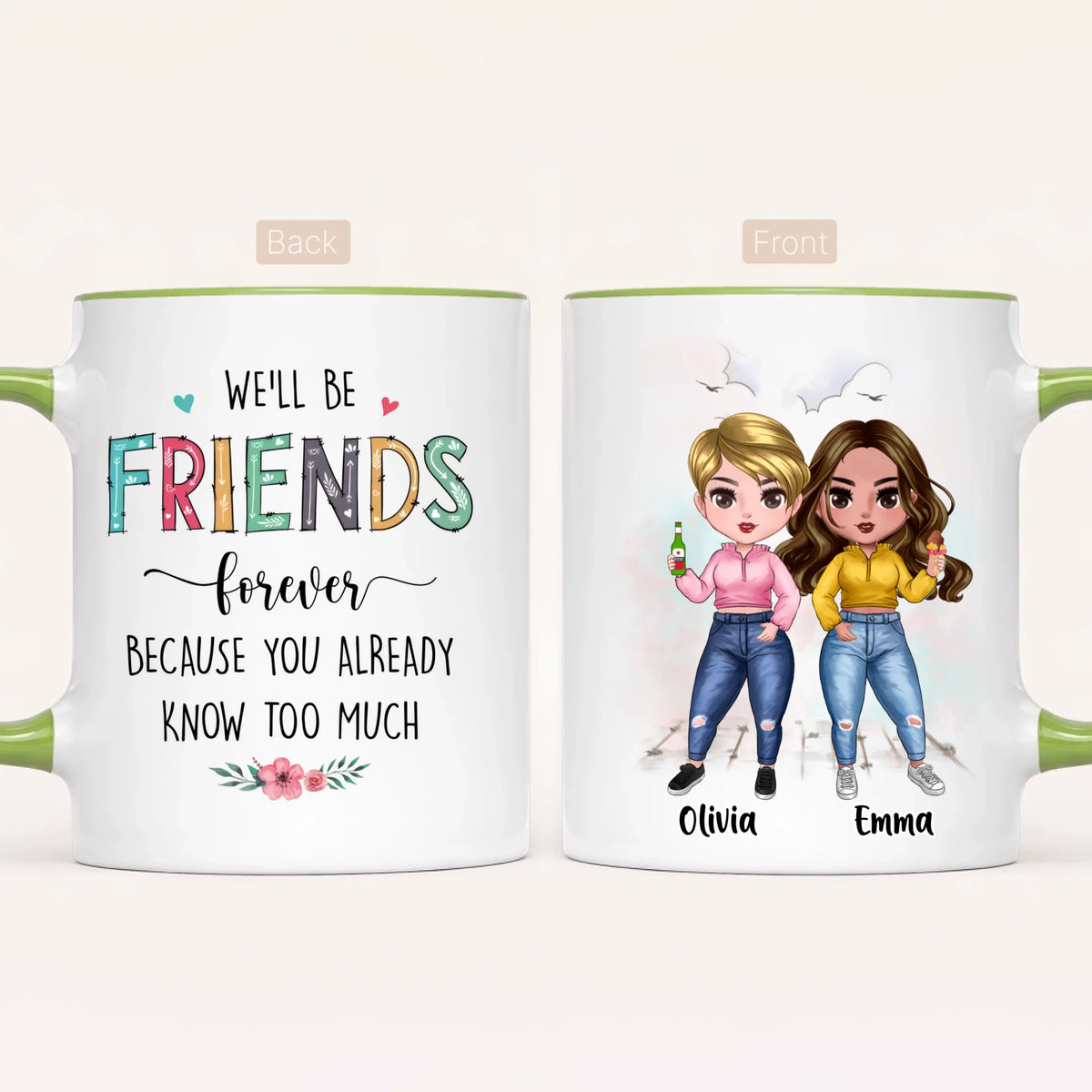 Personalised Best Friends Mug | Up to 7