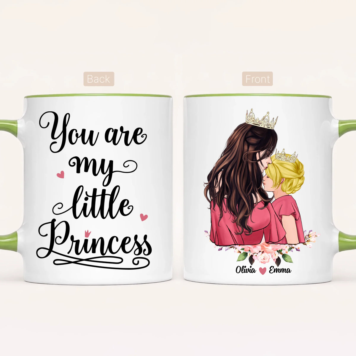 Personalised Mum Mug | Queen & Princess