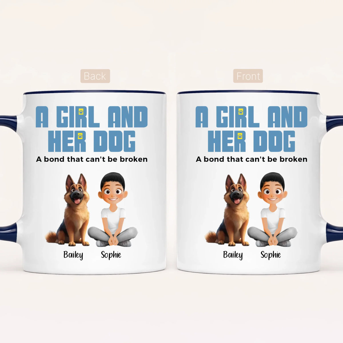 Personalised A Girl And Her Dog Mug