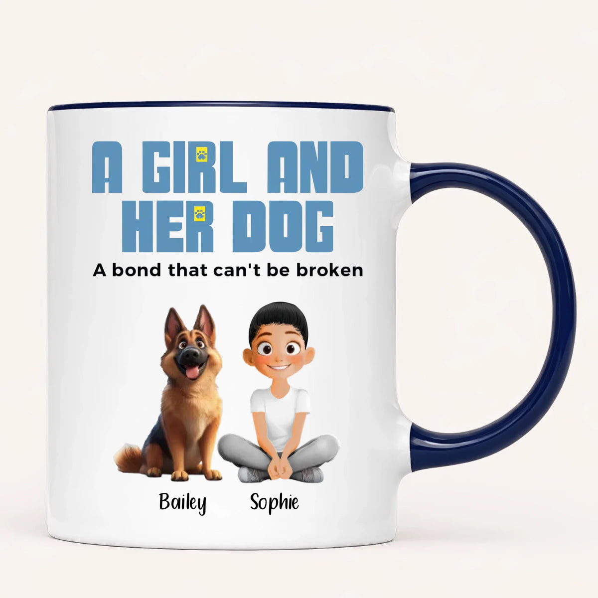 Personalised A Girl And Her Dog Mug