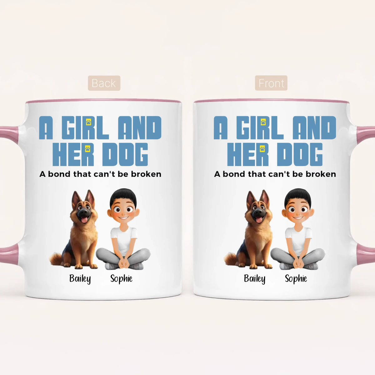 Personalised A Girl And Her Dog Mug