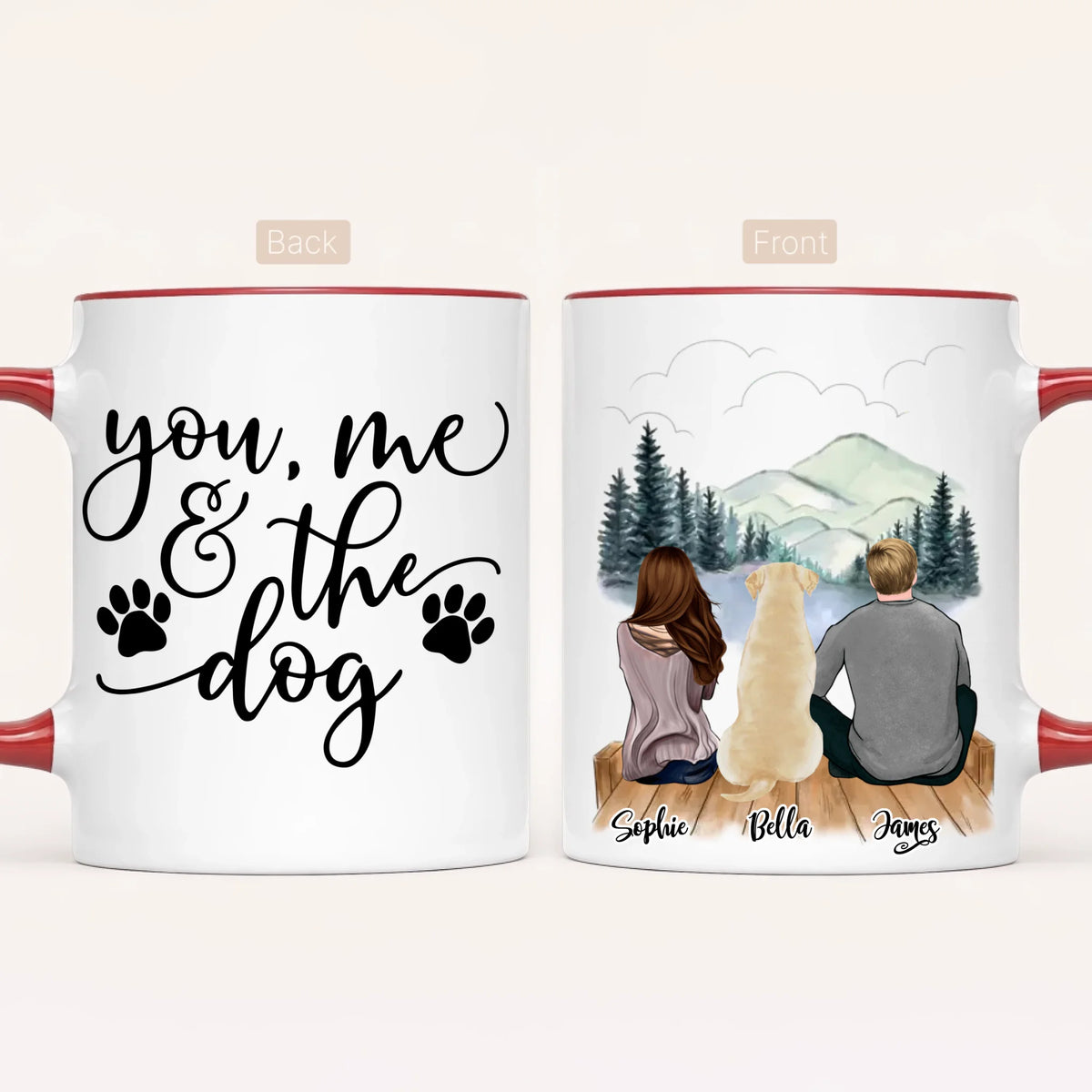 Personalised Dog Mug | You, Me & The Dog