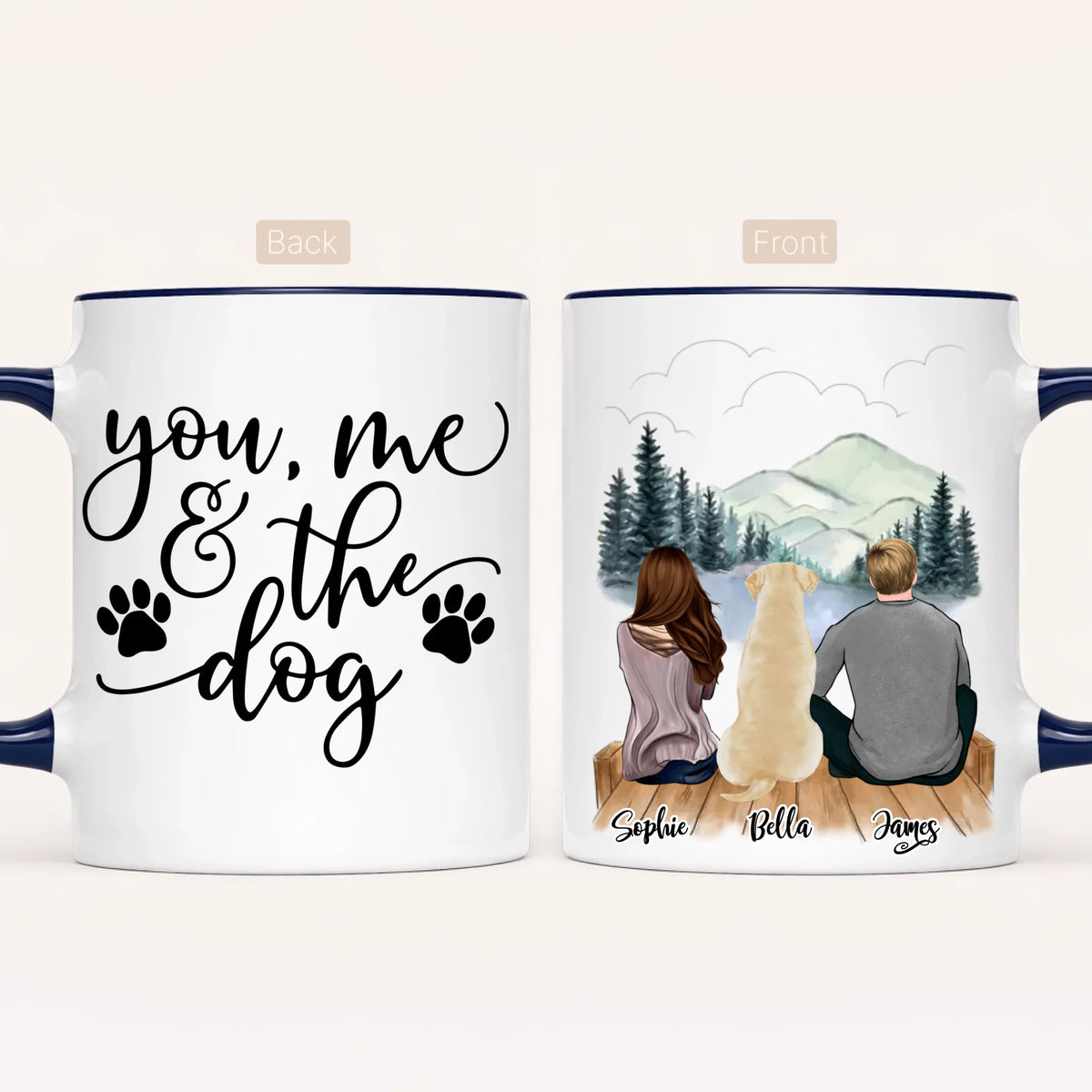 Personalised Dog Mug | You, Me & The Dog