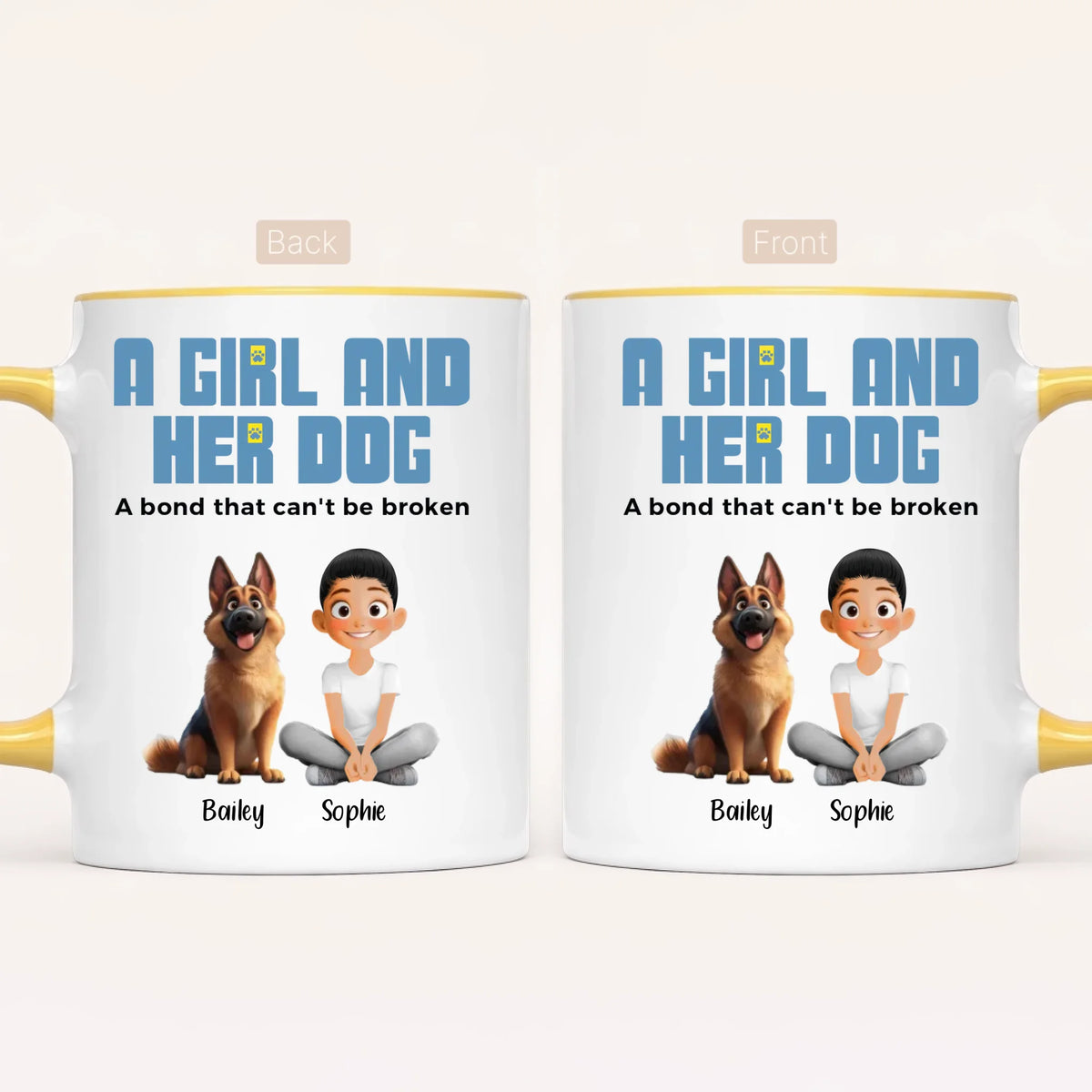 Personalised A Girl And Her Dog Mug