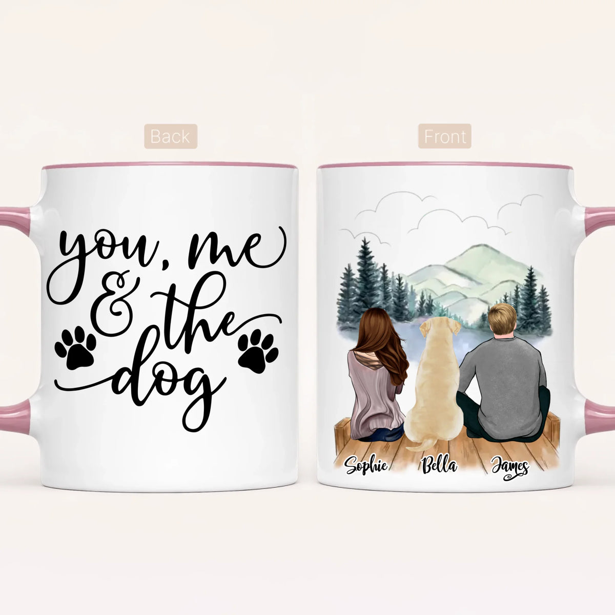 Personalised Dog Mug | You, Me & The Dog