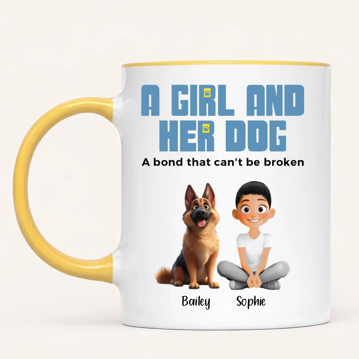 Personalised A Girl And Her Dog Mug