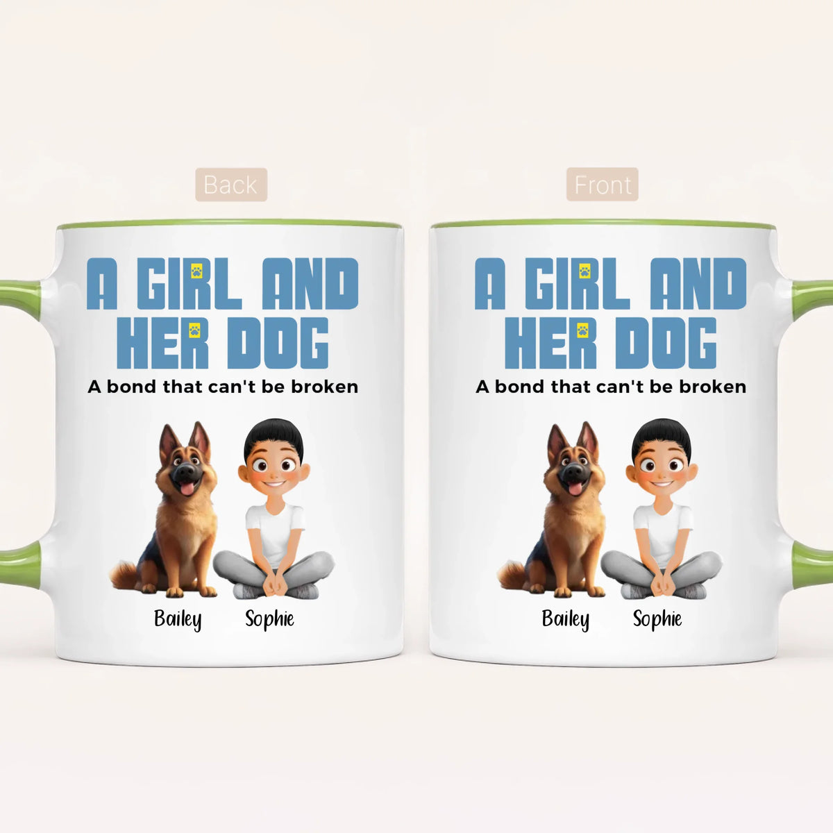 Personalised A Girl And Her Dog Mug