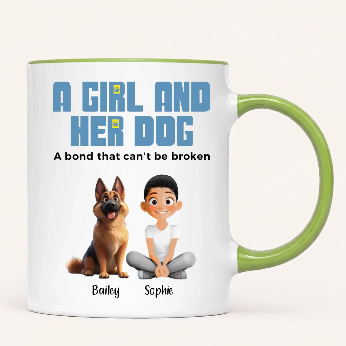Personalised A Girl And Her Dog Mug
